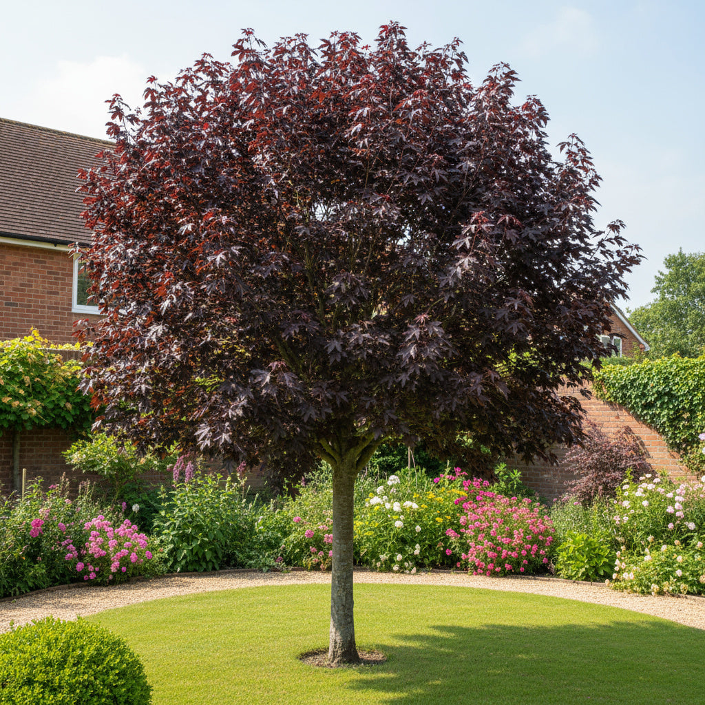 Érable plane colonnaire 'Crimson King' - Acer platanoides 'Crimson King'