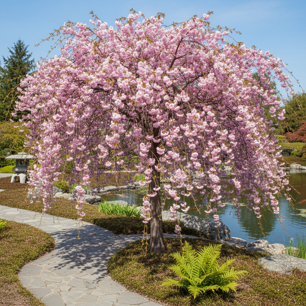 Cerisier du Japon 'Kiku-shidare-sakura' - Prunus serrulata 'Kiku-shidare-sakura'