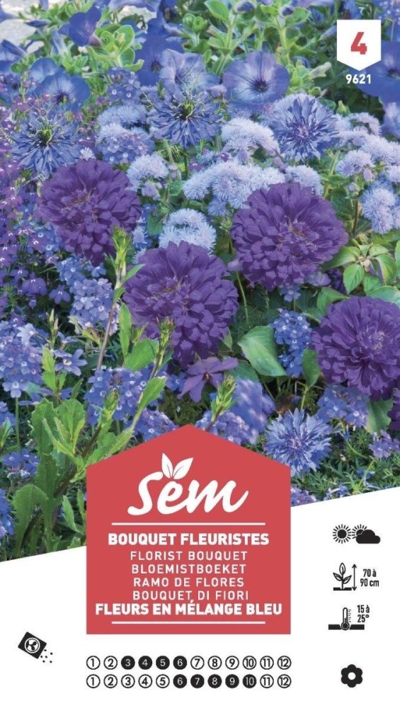 Graines de Bouquet fleuriste bleu XXL - FLEURANDIE