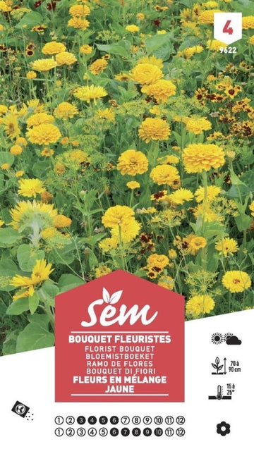 Graines de Bouquet fleuriste jaune XXL - FLEURANDIE