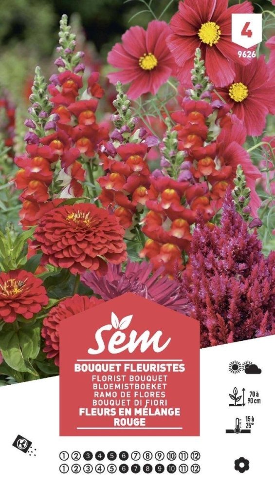 Graines de Bouquet fleuriste rouge XXL - FLEURANDIE