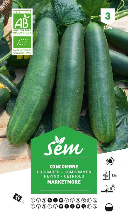 Graines de Concombre Marketmore BIO - FLEURANDIE