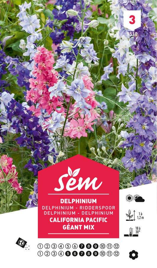 Graines de Delphinium California Pacific Géant Mix - FLEURANDIE