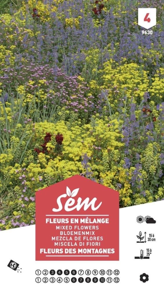 Graines de Fleurs en mélange des montagnes XXL - FLEURANDIE