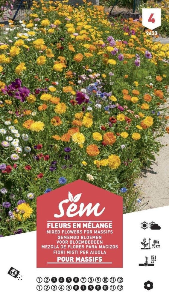 Graines de Fleurs en mélange pour massif XXL - FLEURANDIE