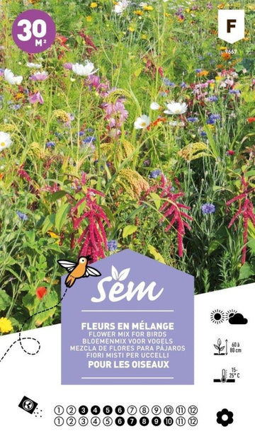 Graines de fleurs en mélange pour oiseaux