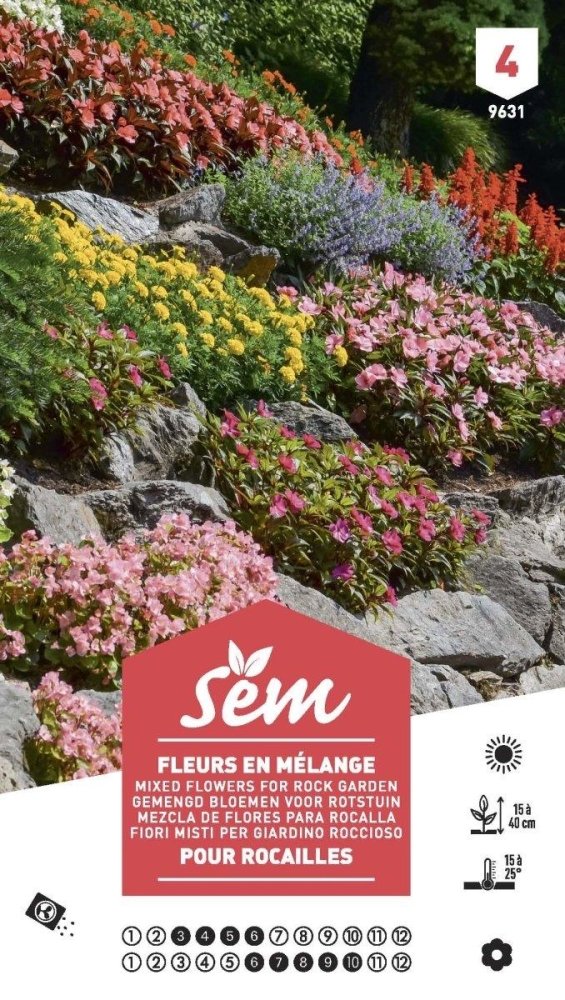 Graines de Fleurs en mélange pour rocaille XXL - FLEURANDIE