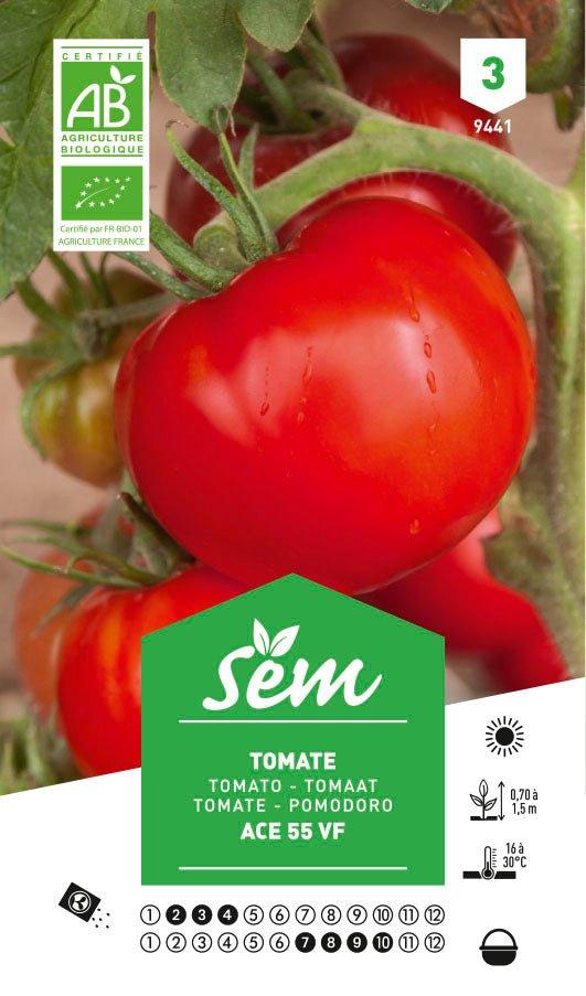Germisem Bio-Tomatensamen ACE 55 VF – Ca. 150 Samen, 0,5g, Für Freiland & Gewächshaus